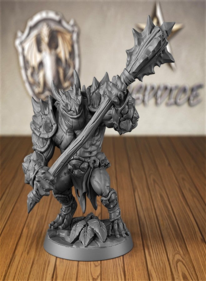 AUSPDICE Dungeons and Dragons Amphibious Bull Miniature 32mm, Durable Resin, Ideal Gift for Dungeon Master - Image 1