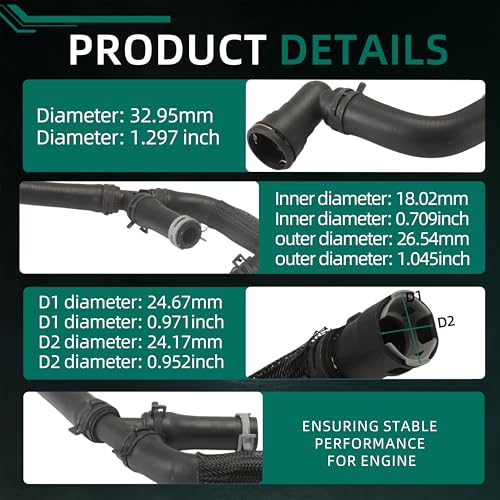 Riyhch 35 Engine Heater Hose Assembly HVAC Heater Outlet Pipe fit for Ford F150 35L 20112014 BL3Z18472J - Image 3