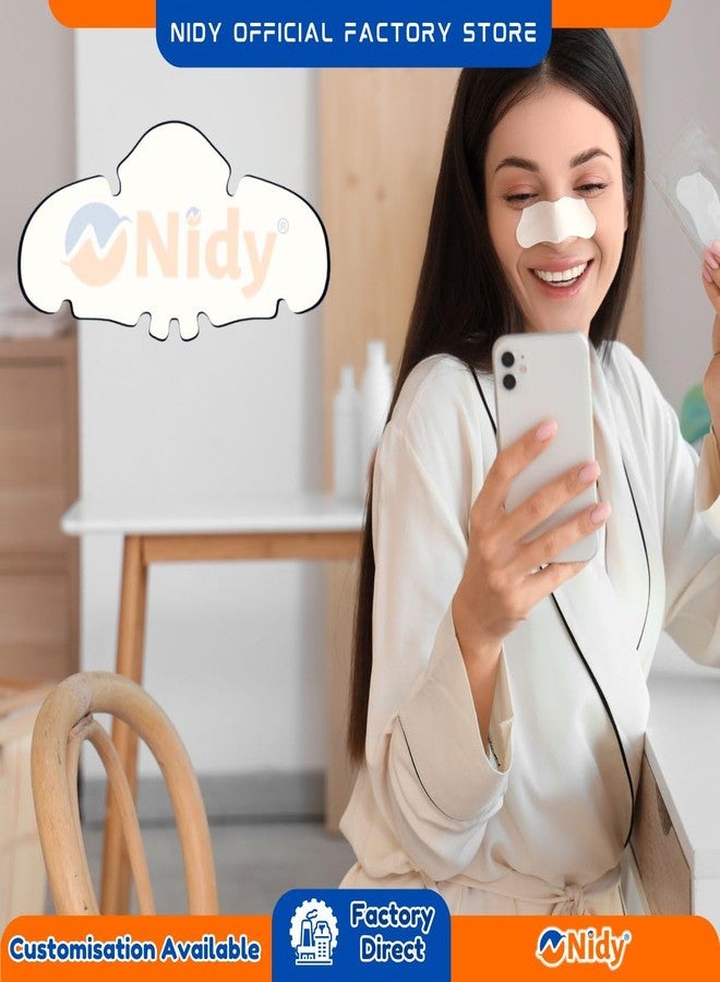 Nidy® 100Pcs Disposable Dry Non-Woven Fabric Butterfly Shape Nose Patch Mask Sheets DIY SPA Wrap without Cosmetic Product, Use Non Woven Nose Care Pads with Dark Circle Cream/Lotion/Gel/Fruit for Facial Blackheads Cleansing Cream Moisturizer Nose Butter - Image 4