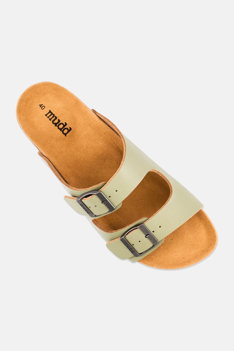 Mudd Women Slip On Cork Sandals, Olive - Image 2