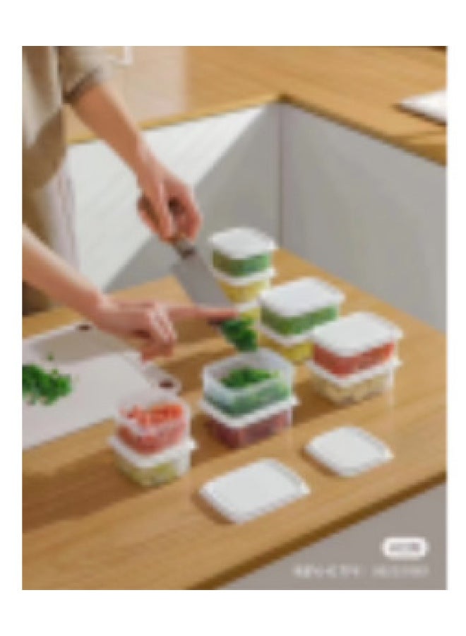 Onion Crisper Refrigerator Ginger Garlic Seasoning Special Crisper Double-layer Draining Storage Box With Lid Storage Box-Specifications:Fresh Meat Preservation Box ]  - Image 1