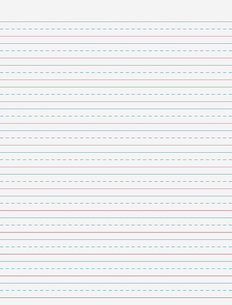 Pacon - PAC2482 Handwriting Paper, D'Nealian Grades 2&3 / Zaner-Bloser Grade 2, 1/2" x 1/4" x 1/4" Ruled 8" x 10-1/2", Ruled Short, 40 Sheets,White - Image 2