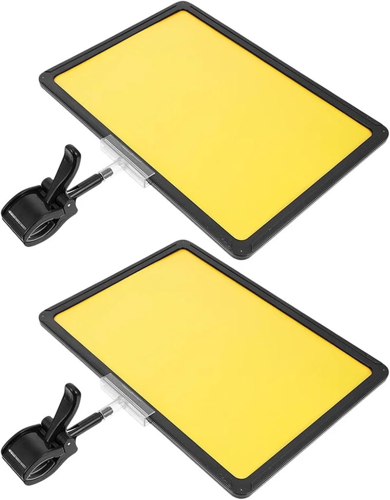Sign Clips 4pcs A4 Ad Sign Holders with Erasable PVC Price Tags Adjustable 360 Degree For Sale Retail Display - Image 1