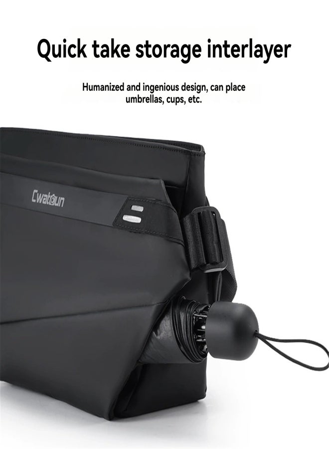 CWATCUN D92 Casual Photography Bag Mirrorless and DSLR Camera Bag  Single-Shoulder Crossbody Bag Large Capacity Adjustable Tripod Strap at the Bottom Waterproof, Scratch-Resistant, and Durable with Removable Foldable Dividers D92 M size - Image 4