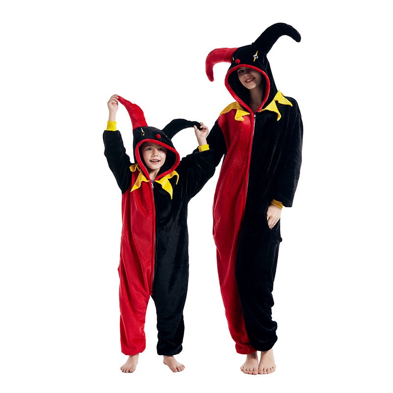 Supply Flannel King Kong Mary Cartoon Animal One-Piece Pajamas Zipper Sonic Home Clothes Children - Image 1