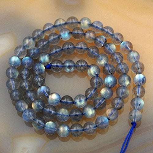 AD BEADS Wholesale Smooth Natural Gemstone Round Loose Beads 15" 4mm 6mm 8mm 10mm 12mm (6mm, A++ Labradorite) - Image 2