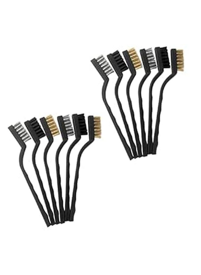 12 Pcs Professional Curved Wire Brush Set For Efficient Scrubbing And Cleaning - Image 1