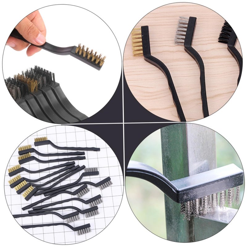 12 Pcs Professional Curved Wire Brush Set For Efficient Scrubbing And Cleaning - Image 5
