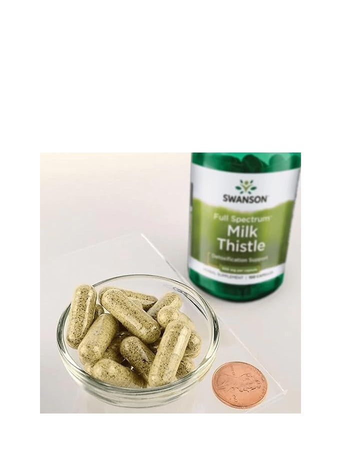 SWANSON Full Spectrum Milk Thistle 500mg 100 Vegan Capsules - Image 2