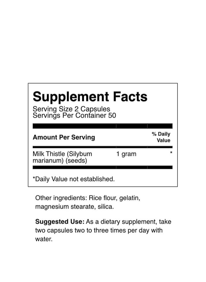 SWANSON Full Spectrum Milk Thistle 500mg 100 Vegan Capsules - Image 4