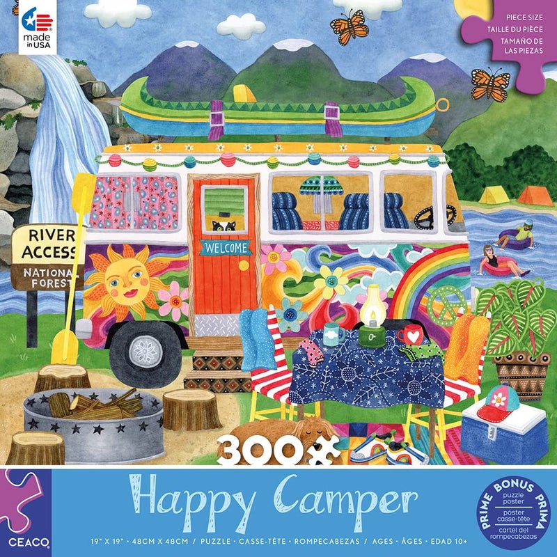 Ceaco - Happy Camper - Waterfall Camper - 300 Piece Jigsaw Puzzle - Image 2