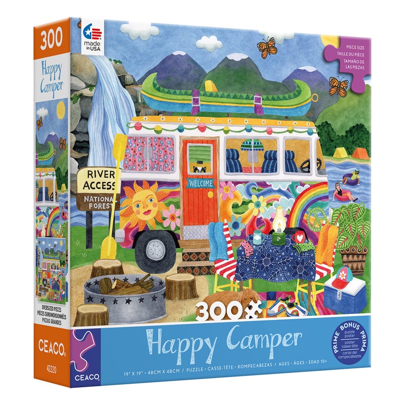 Ceaco - Happy Camper - Waterfall Camper - 300 Piece Jigsaw Puzzle - Image 3