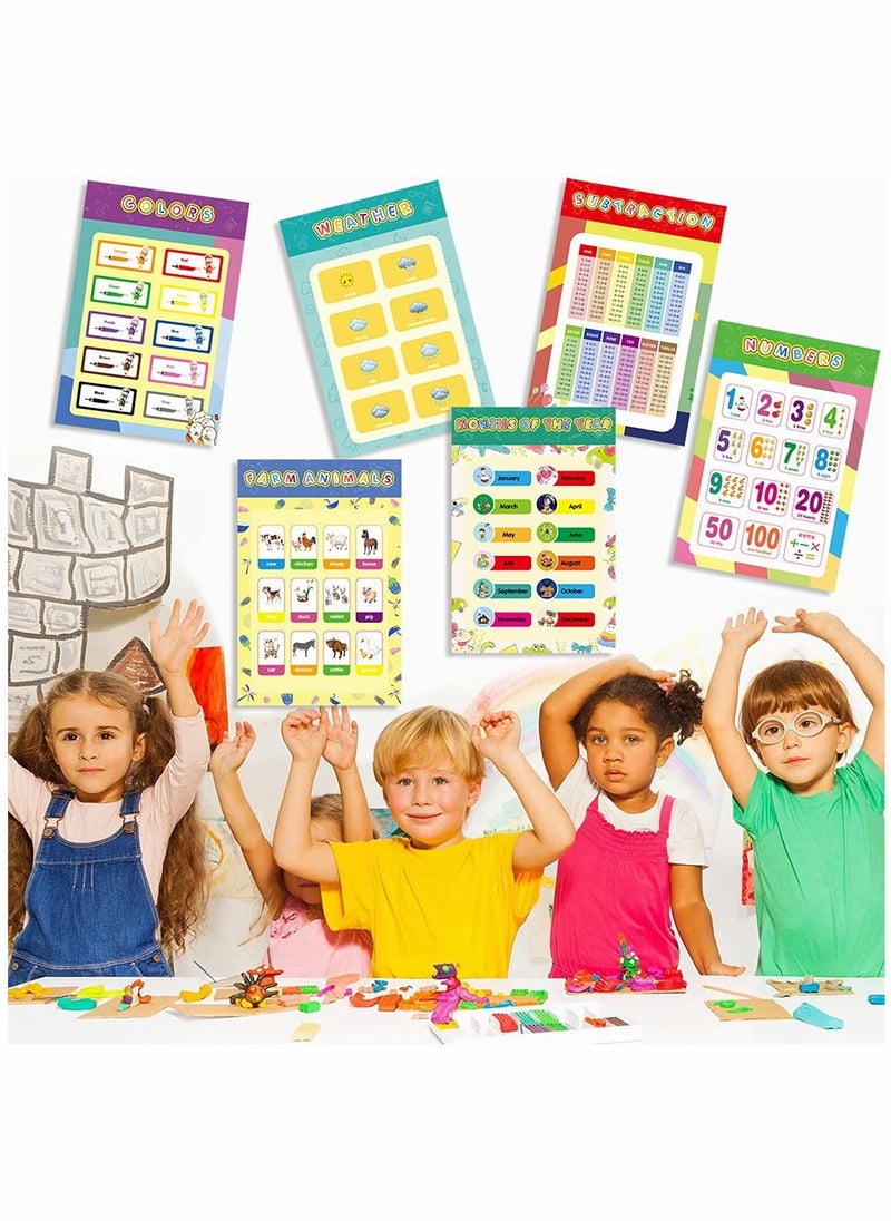 Generic 16-Piece Educational Preschool Posters for Toddlers and Kids' Classroom Learning, Includes Glue Dots for Easy Display and Engagement.  - Image 2