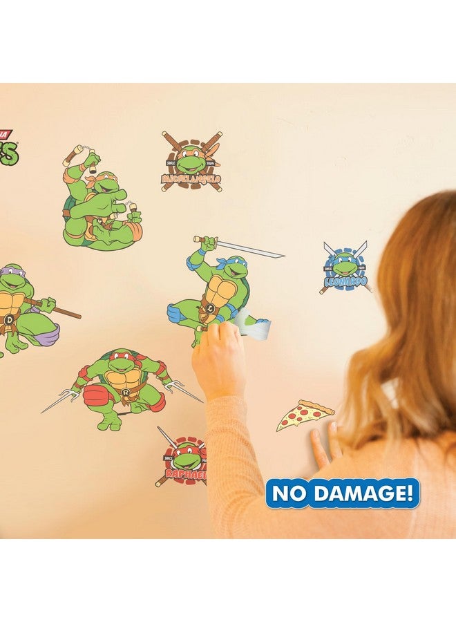 WALL PALZ Teenage Mutant Ninja Turtles Wall Decals - Set of 10 TMNT Vinyl Wall Sticker Bedroom Decorations - Peel and Stick Room Decor Red Green Blue Purple - Image 4