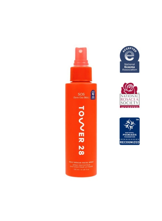 تاور 28 بخاخ الوجه اليومي للإنقاذ من إس أو إس | تونر مُهدئ ومنعش ومُوازن لدرجة الحموضة | حمض هيبوكلوروس مُصمم للبشرة الحساسة | 113 مل - Image 2