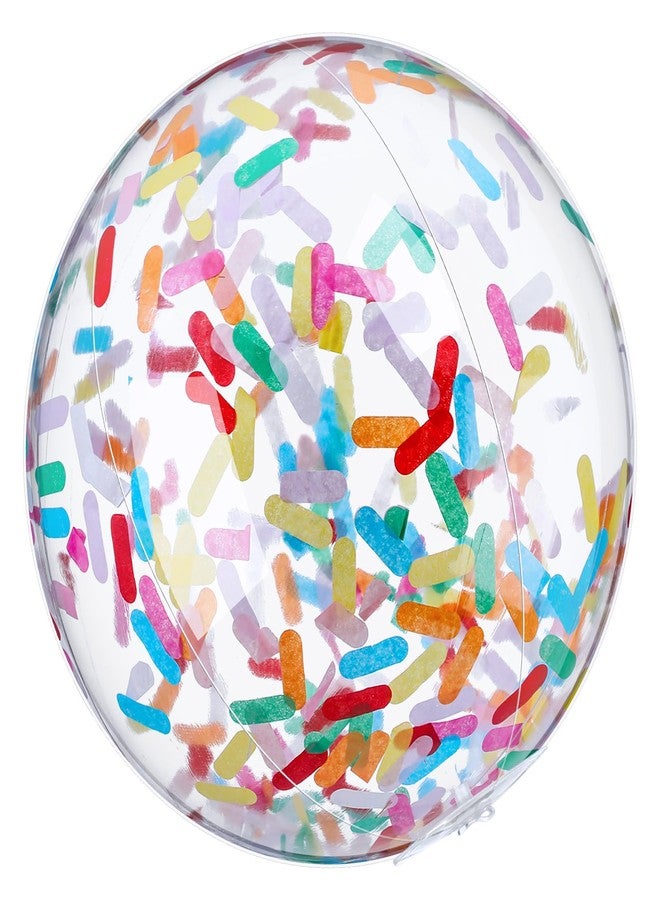 Civaner 10 Pcs Inflatable Glitter Beach Balls 16 Inch Sparkly Confetti Pool Balls for Party Decorations Blow up Balloon Toys for Birthday Summer Fall Halloween Wedding Christmas(Colorful) - Image 1