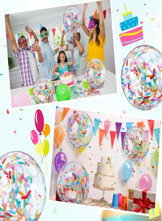 Civaner 10 Pcs Inflatable Glitter Beach Balls 16 Inch Sparkly Confetti Pool Balls for Party Decorations Blow up Balloon Toys for Birthday Summer Fall Halloween Wedding Christmas(Colorful) - Image 4