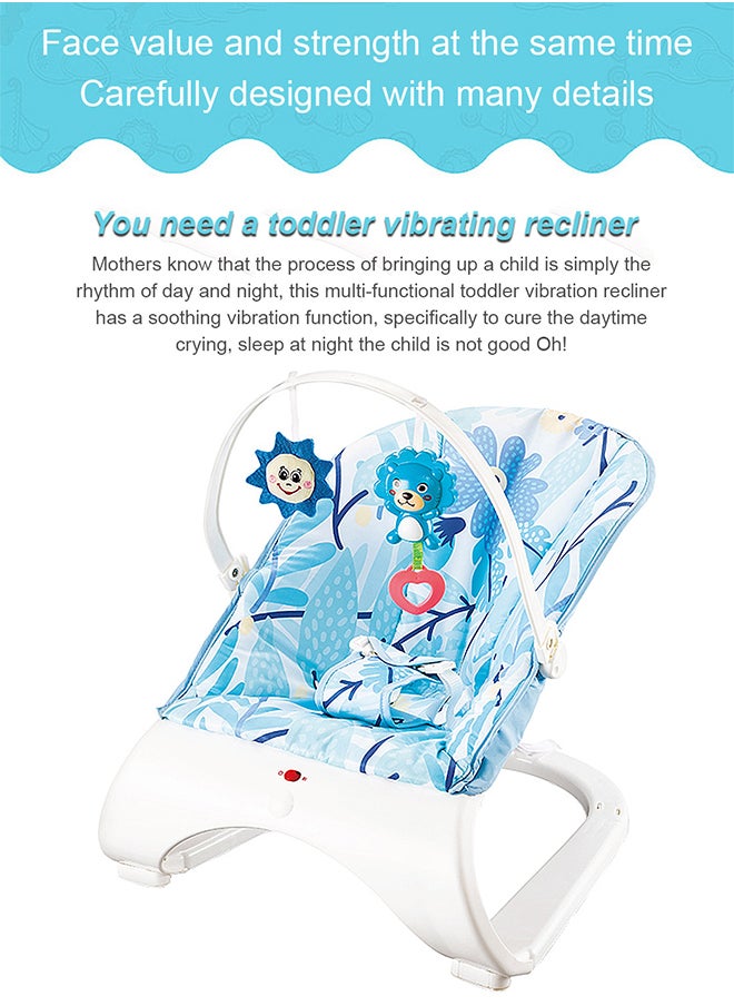 MaBaby Vibrating Infant Baby Rocker Swing, Multifunctional Baby Bouncer Chair With Interactive Toy Rack And Music  - Image 2