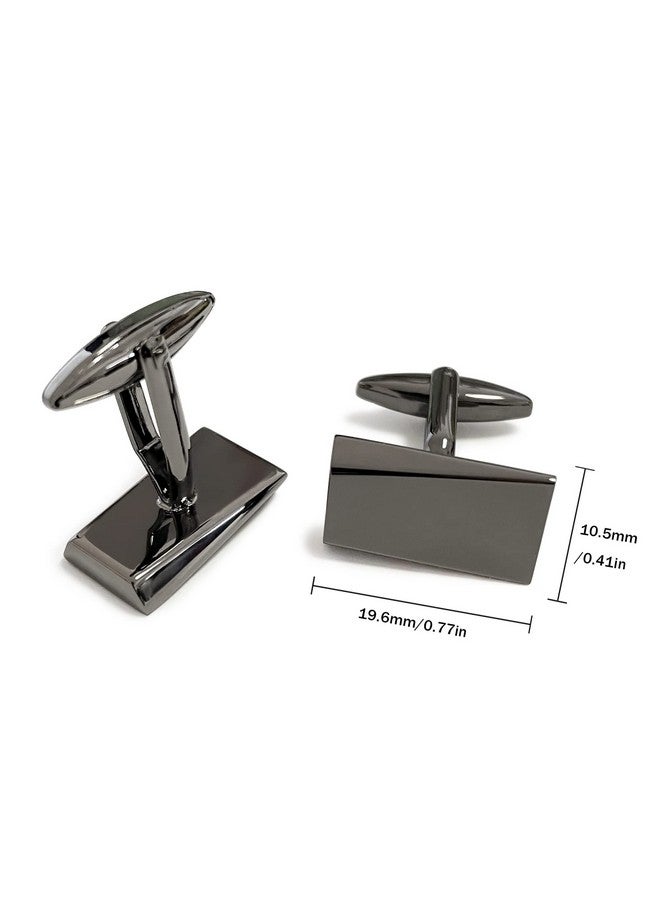 Merit Ocean Black Classic Cufflinks For Men Stainless Steel Wedding Business Gifts - Image 5