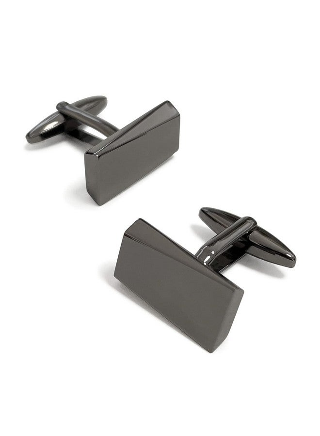 Merit Ocean Black Classic Cufflinks For Men Stainless Steel Wedding Business Gifts - Image 1