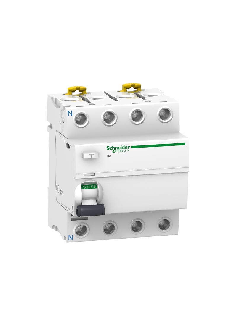 Schneider Electric A9R71440 Residual current circuit breaker Acti 9 iID - RCCB - 4P - 40A - 30mA - type AC 