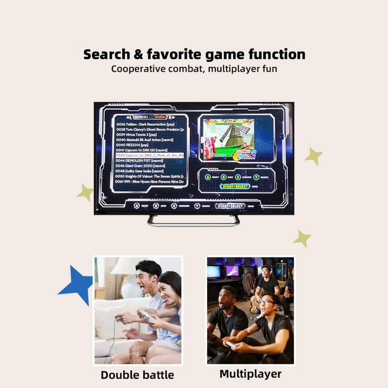 GD10 Retro Game Console 64G Built in 20,000+ Games, Dual 2.4G Wireless Controllers, Video Game Consoles for 4K TV HDMI Output with 20+ Emulators - Image 4