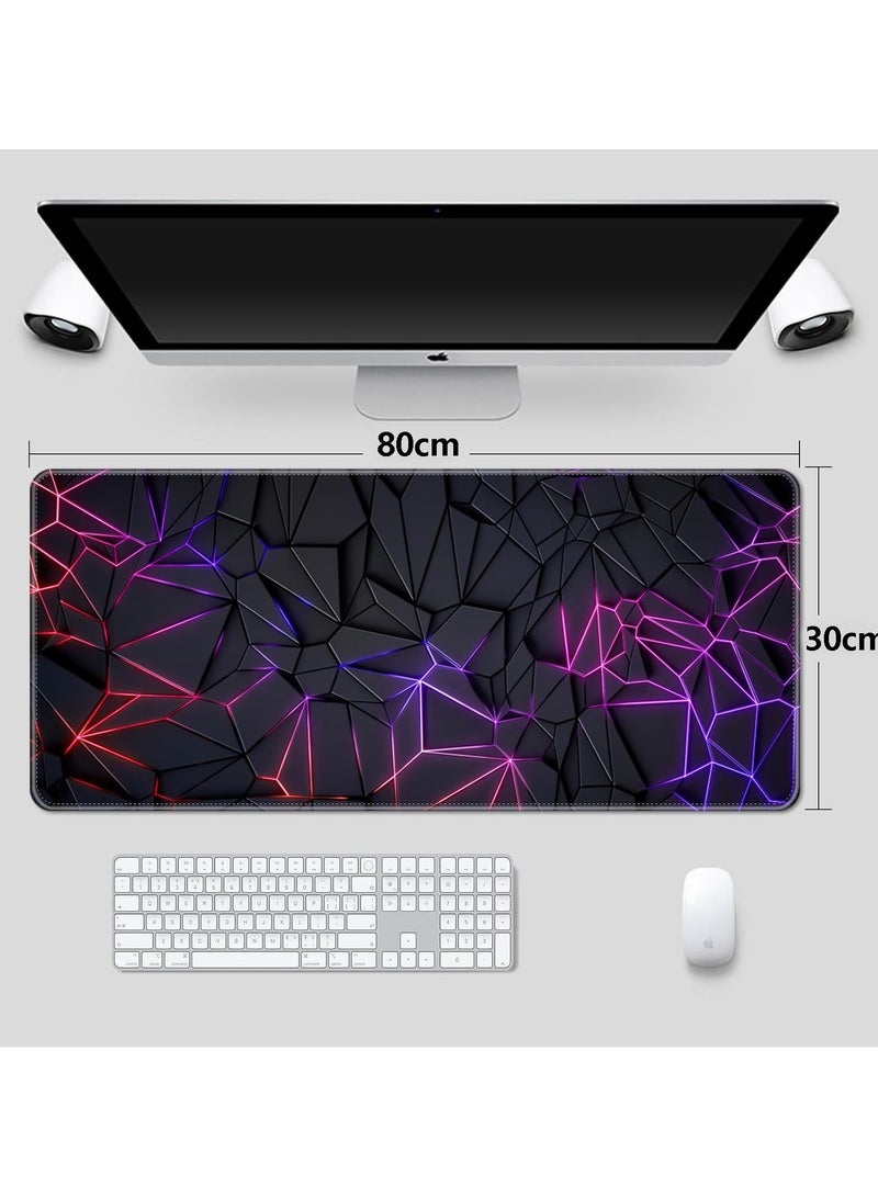 Large Mouse Pad Extended Gaming Non-Slip Rubber Base Office Desk Keyboard Mouse Pads Black - Image 3