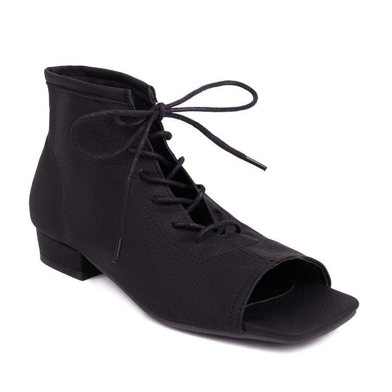 Plus Size Women'S Shoes Square Toe Peep Toe Bag Heel Sandals 3-203 - Image 5