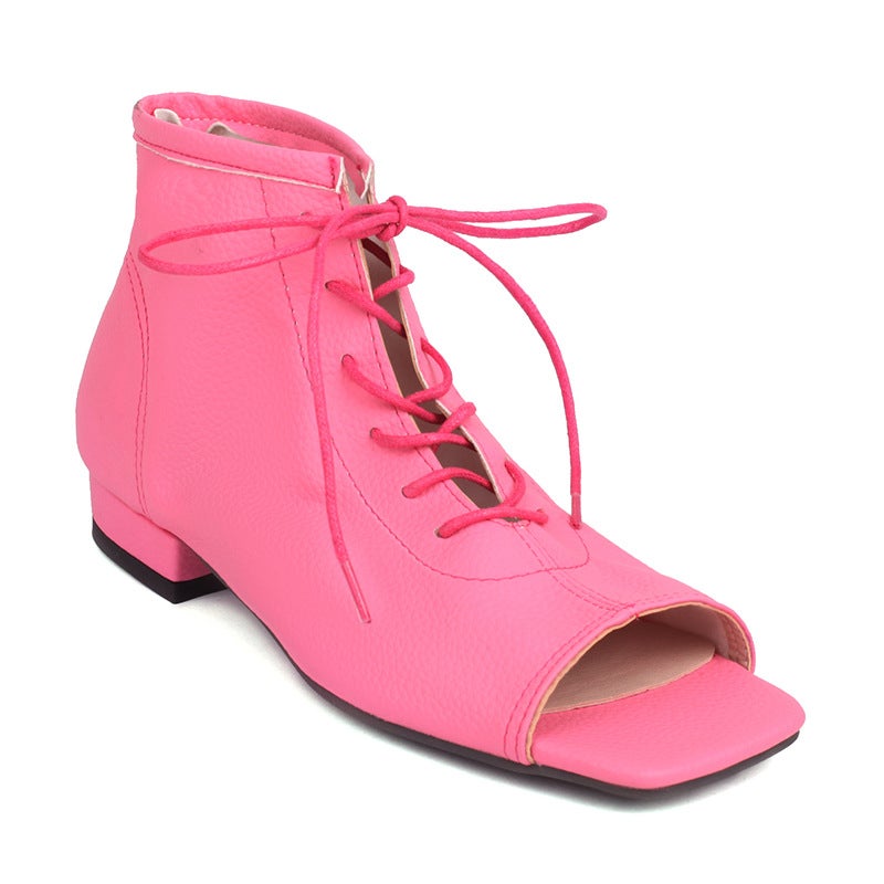Plus Size Women'S Shoes Square Toe Peep Toe Bag Heel Sandals 3-203 - Image 3