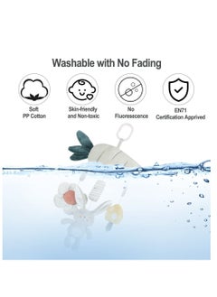نيبمينينت Baby Hanging Rattles Toys Activity Rabbit Plush Animal Wind Chime Sensory Toy with BB Squeaker Safety for Newborn Babies Toddlers Shower Gift  - Image 2