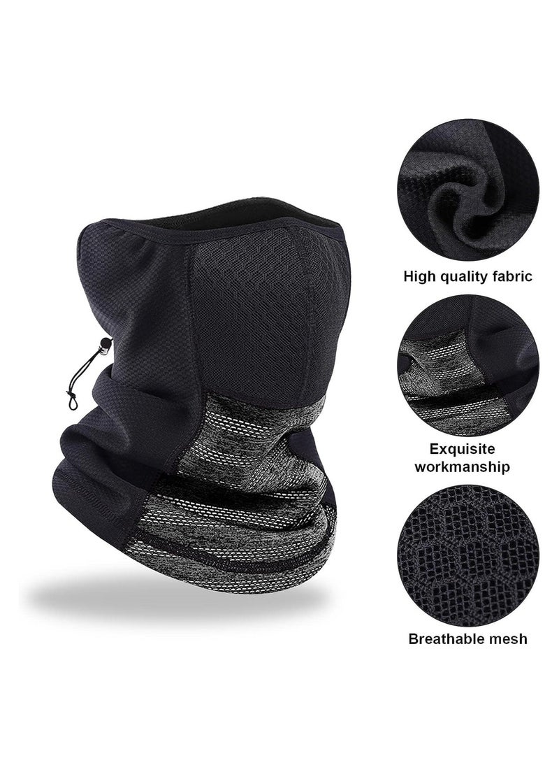 Windproof Neck Gaiter Face Mask, Motorcycle Neck Scarf with Breathable Mesh, Unisex Multifunctional Winter Elastic Neck Warmer Snoods for Skiing Cycling Motocycle Sports - Image 4