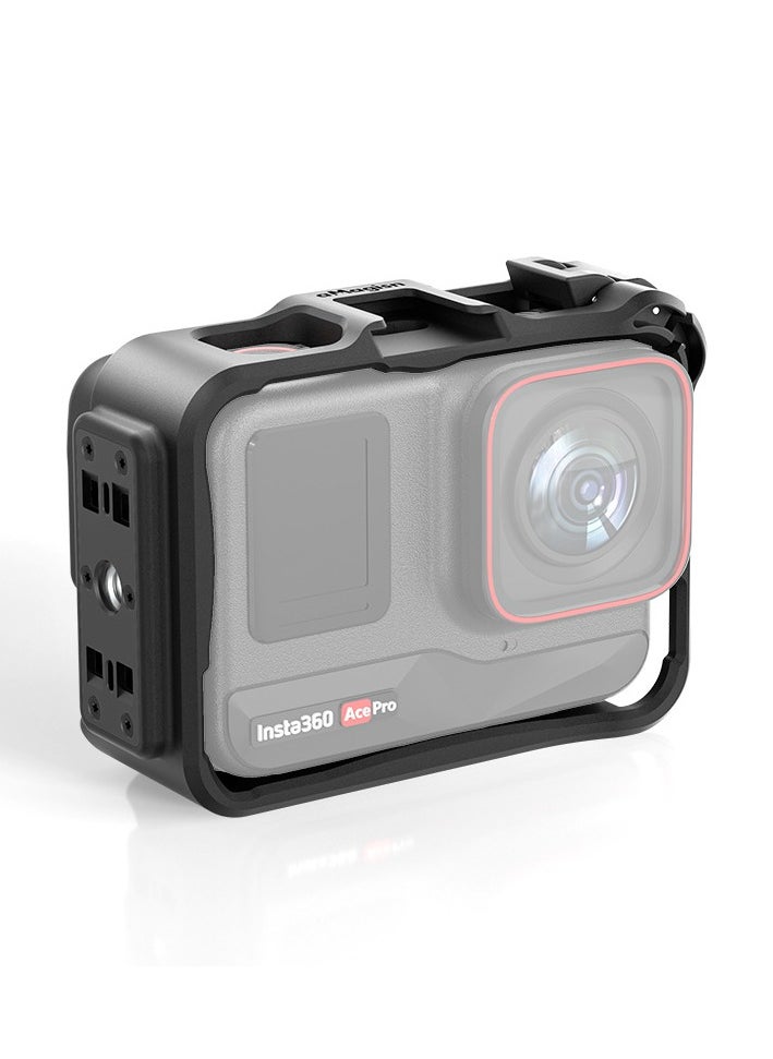 aMagisn - Protective Frame for Ace/AcePro/AcePro2 – Secure Lock Design, Full Screen Access, Cold Shoe Mount, Quick Release for Horizontal & Vertical Shooting – Action Camera Cage - Image 1