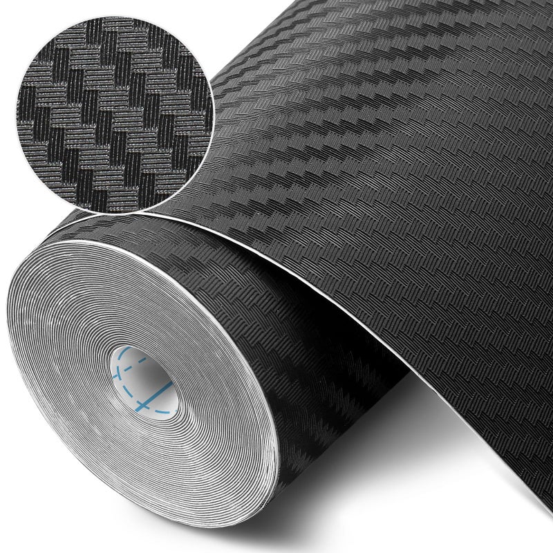 ChiKiner Self-Adhesive Shelf Liner Kitchen Liner, Waterproof Backed Paper Easy Peel and Stick Contact Liner Without Residue for Decor Your Desk Surface, Kitchen Countertops (Black, 11.8 x 59 inches) - Image 1