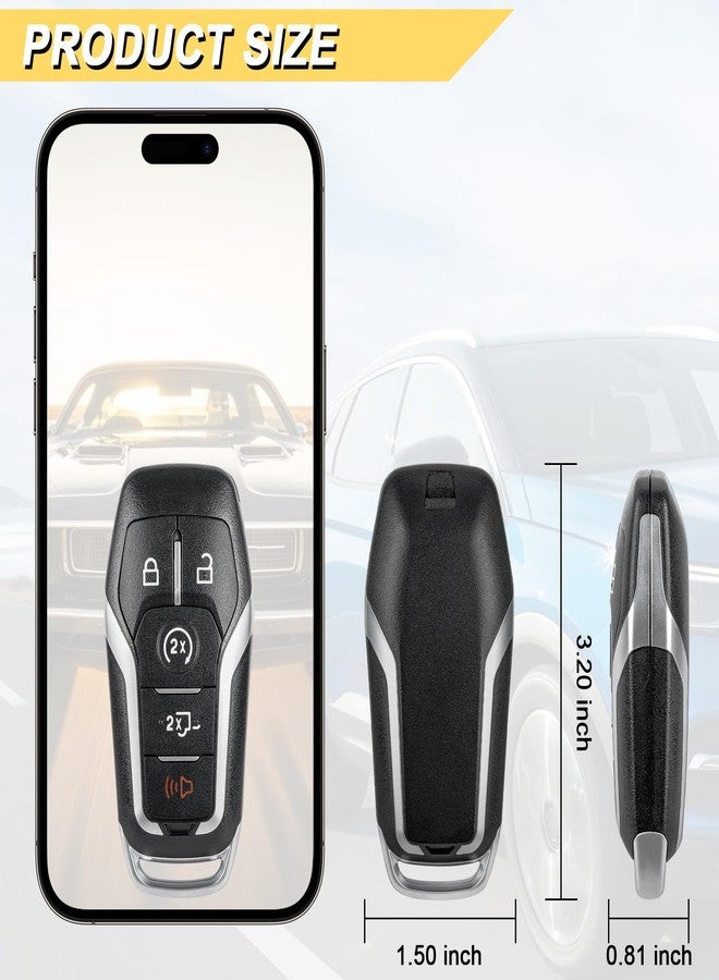 Vurkcy Key Fob Replacement for Ford F-150 F-250 F-350 F-450 2015 2016 2017 Proximity Smart Car Keyless Entry Remote Control with Power Tailgate and Remote Start 164-R8117 M3N-A2C31243300 - Image 4