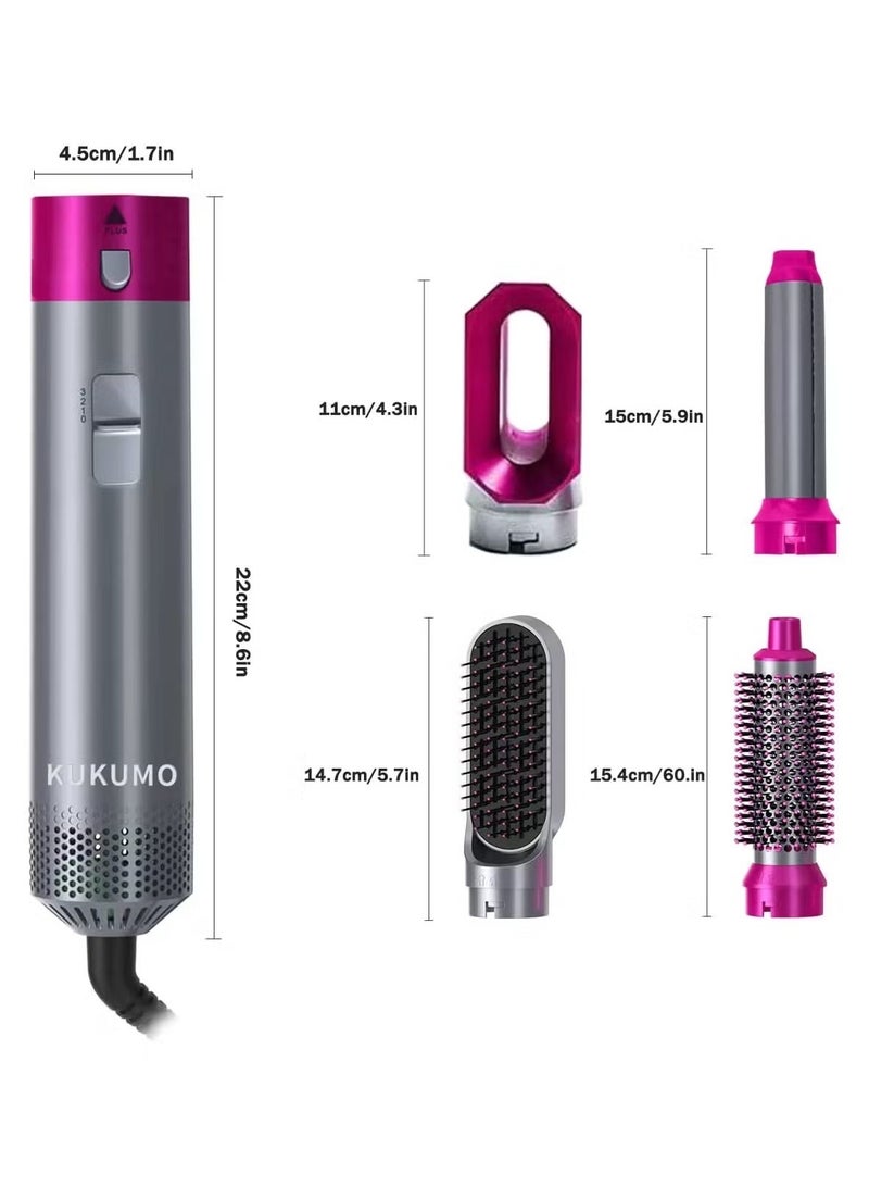 5 in 1 Hair Styler, New Updated Air Styler with Hot Air Brush, Air Curler, Hair Dryer, Straighteners,Wrapper, Negative Ion Hair Warp Suitable for All Hair Types - Image 3