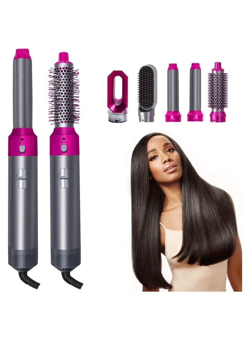 5 in 1 Hair Styler, New Updated Air Styler with Hot Air Brush, Air Curler, Hair Dryer, Straighteners,Wrapper, Negative Ion Hair Warp Suitable for All Hair Types - Image 1