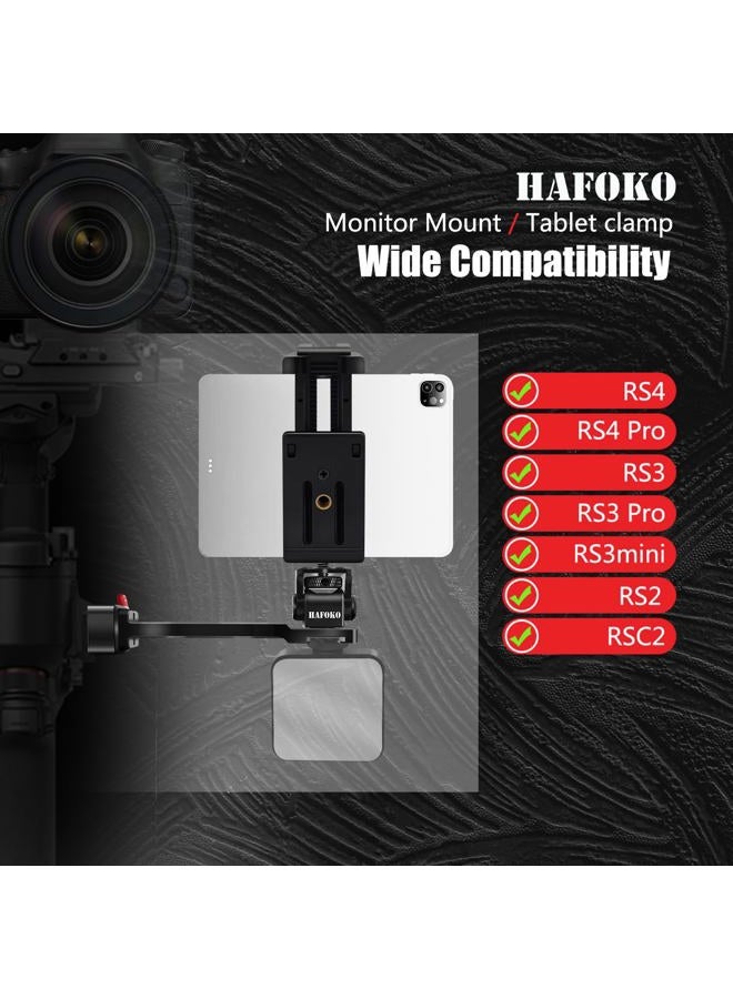 HAFOKO RS4 Phone Holder & Tablet Mount, Aluminum Alloy Monitor Mount, Compatible with DJI RS4/RS4 PRO/RS3/RS3 PRO/RS3 Mini/RS2/RSC2 Gimbal Stabilizer - Image 2