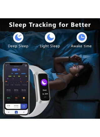 Fitness Tracker with 24/7 Heart Rate Blood Oxygen Sleep Monitor,Activity Tracker with 1.1" AMOLED Touch Color Screen, Multiple Sport Modes Step Counter,IP68 Waterproof for Women Men (Grey) - view 4