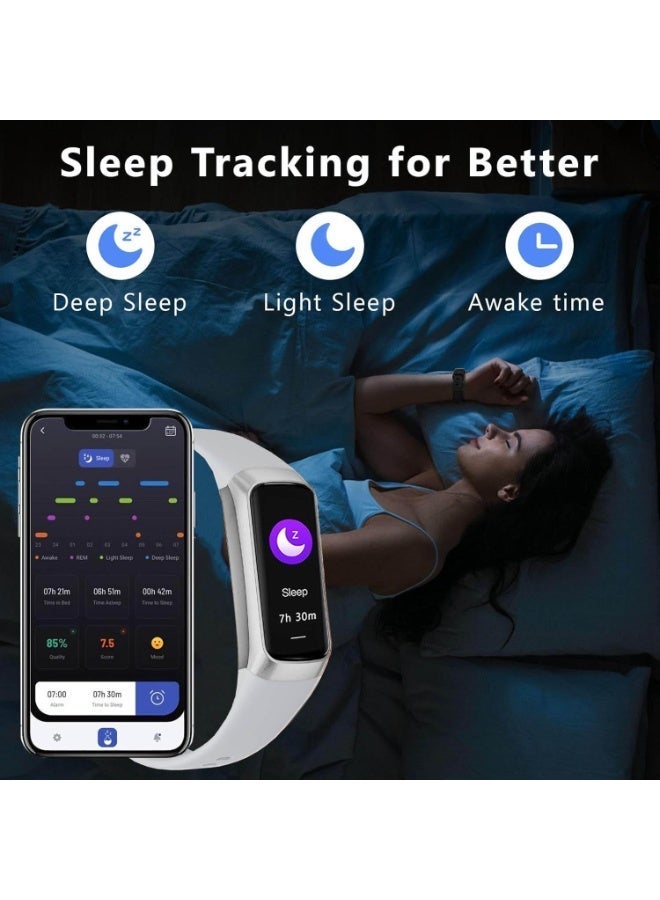 BABONA Fitness Tracker with 24/7 Heart Rate Blood Oxygen Sleep Monitor,Activity Tracker with 1.1" AMOLED Touch Color Screen, Multiple Sport Modes Step Counter,IP68 Waterproof for Women Men (Grey) - Image 4