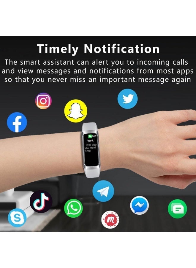 BABONA Fitness Tracker with 24/7 Heart Rate Blood Oxygen Sleep Monitor,Activity Tracker with 1.1" AMOLED Touch Color Screen, Multiple Sport Modes Step Counter,IP68 Waterproof for Women Men (Grey) - Image 5