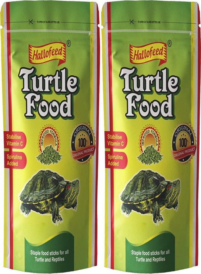 Hallofeed Aquatic : Premium Special Dried Turtle Food for All Tortoise Life Stages and Species | Enhances Growth and Development | 100 G x 2,All Life Stages - Image 1