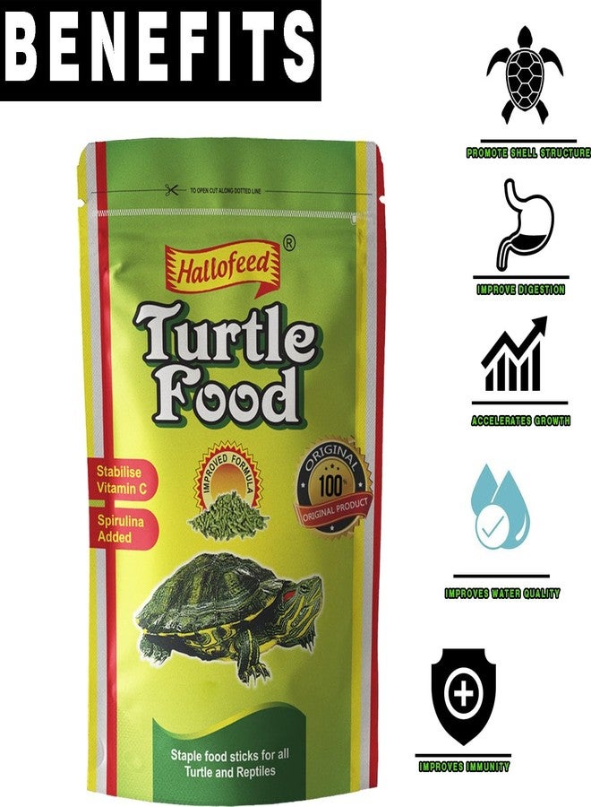 Hallofeed Aquatic : Premium Special Dried Turtle Food for All Tortoise Life Stages and Species | Enhances Growth and Development | 100 G x 2,All Life Stages - Image 3