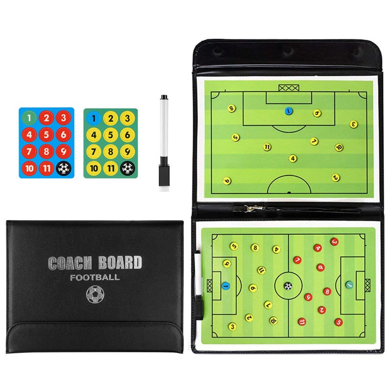 VolksRose Soccer Coaching Board Soccer Tactics Board with Magnets and Marker Pen Magnetic Soccer Coach Board Soccer Dry Erase Coaching Board Coaches Clipboard Coach Training Equipment Coach Gift - Image 2