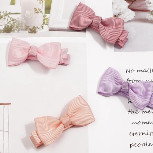CÉLLOT CELLOT Baby Girls Fully Lined Hair Bows Hair Pins, 2' Hair Bows, 50 Pieces/25 Pairs - Infants, Toddlers, Kids Hair Accessories in Pairs - Pink Bow Alligator Hair Clips - Image 5
