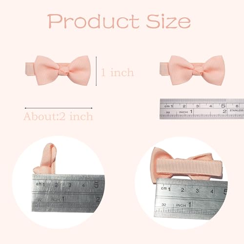 CÉLLOT CELLOT Baby Girls Fully Lined Hair Bows Hair Pins, 2' Hair Bows, 50 Pieces/25 Pairs - Infants, Toddlers, Kids Hair Accessories in Pairs - Pink Bow Alligator Hair Clips - Image 4