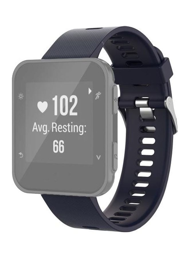 NIBEMINENT Silicone Wrist Strap For Garmin ForeAthlete 35J/Forerunner 35J Navy Blue - Image 1