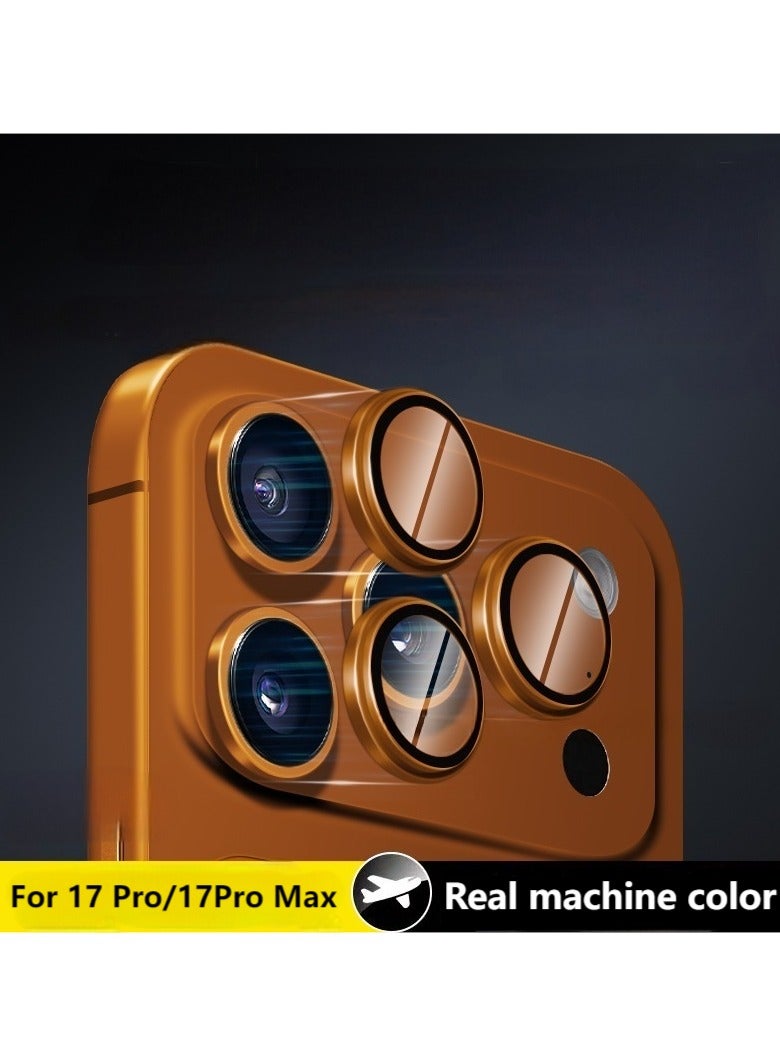 Camera Lens Glass Protector With Ring For iPhone 17 Pro Max/17 Pro - Orange - Image 2