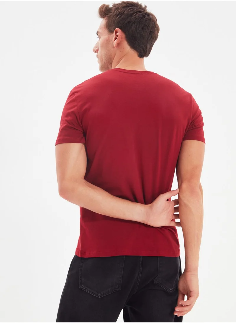 trendyol Stripe Panel Crew Neck T-Shirt