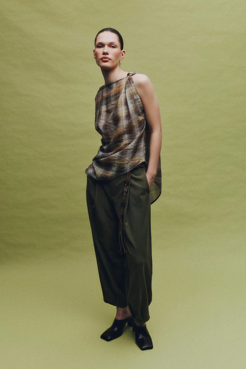 ديفاكتو Balloon Fit Normal Waist Straight Leg Pants