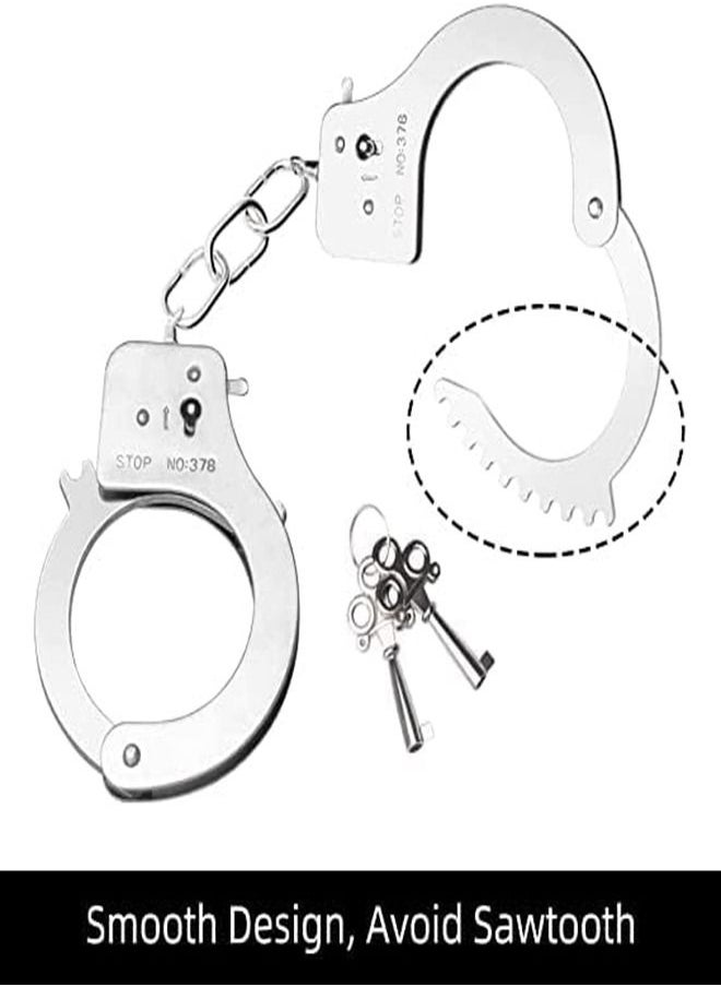 Captaintech Velvet Cover Handcuffs With Keys & Safety Lock  - Image 5